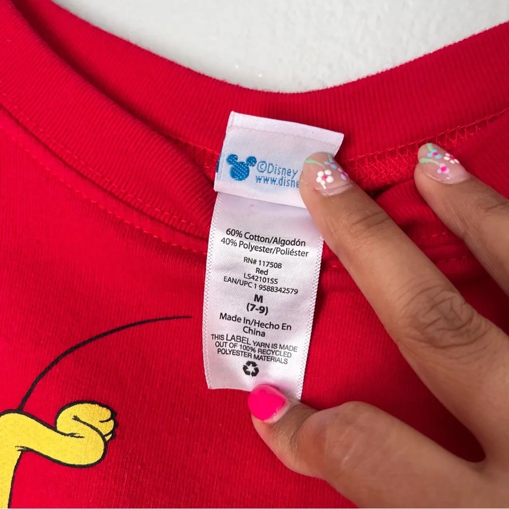 Disney Mickey and Friends Kids M‎ 7-9 Pullover Red Sweater Crew Neck